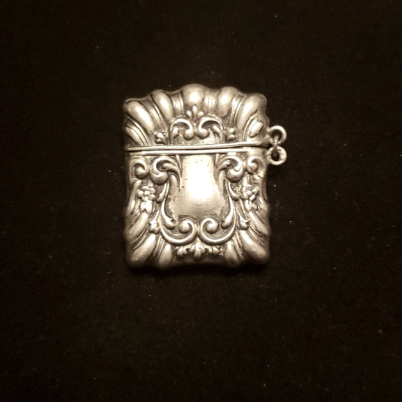 Antique Sterling GORGEOUS waves, flowers Stamp safe 😍🥰 - Picture 3 of 14